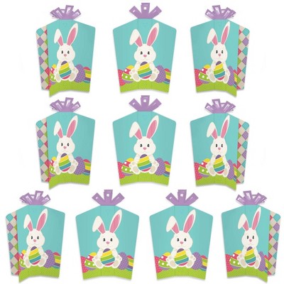 Big Dot of Happiness Hippity Hoppity - Table Decorations - Easter Bunny Party Fold and Flare Centerpieces - 10 Count