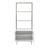70" Waves Coastal Bookcase with Storage Cabinet Glossy White - Treasure Trove Accents - 3 of 4