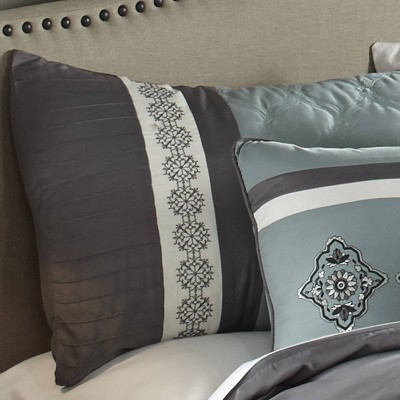 Alex Blue and Gray King 7-Piece Comforter Set