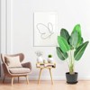Sunnyfurn Plastic and Cement Simulation Plant, Imitation Banana Leaf Tree with Trunk, Suitable for Bedroom Living Room Home Office Decoration - 3 of 4