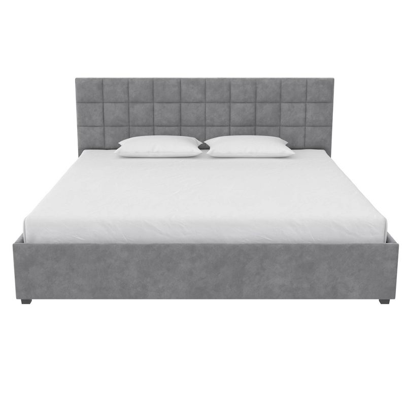 Serena Upholstered Bed with Drawers Light Gray Velvet - Cosmoliving By Cosmopolitan, 6 of 12