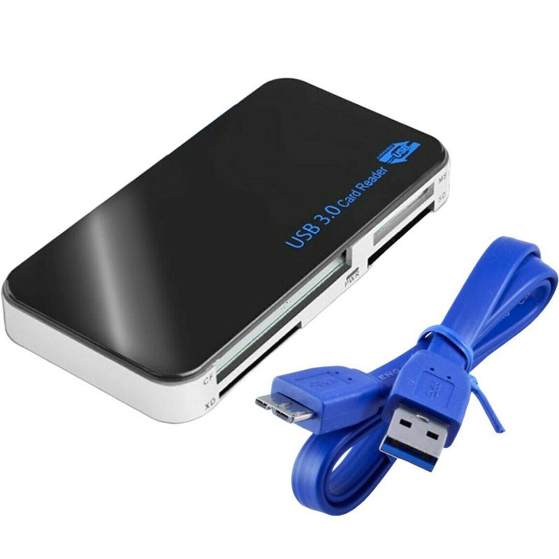 Sanoxy USB 3.0 8-in-1 Compact Flash Multi Card Reader CF Adapter Micro SD MS XD 5Gbps, 3 of 4