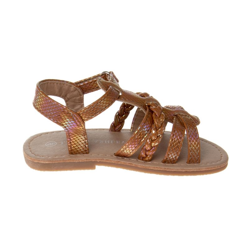 Laura Ashley Girls Hook and Loop Strappy Gladiator Sandals. (Toddler/Little Kids)., 2 of 7