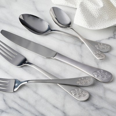 Towle 20pc Everyday Enjoy Flatware Set: 18/0 Stainless Steel, Dishwasher-Safe, Service for 4, Includes Knives & Forks