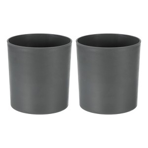 Unique Bargains Plastic Lightweight Modern Design Plant Pot Round 2 Pcs - 1 of 4