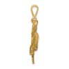 Black Bow Jewelry 14k Yellow Gold Diamond Cut Horse Pendant, 25mm - 2 of 4