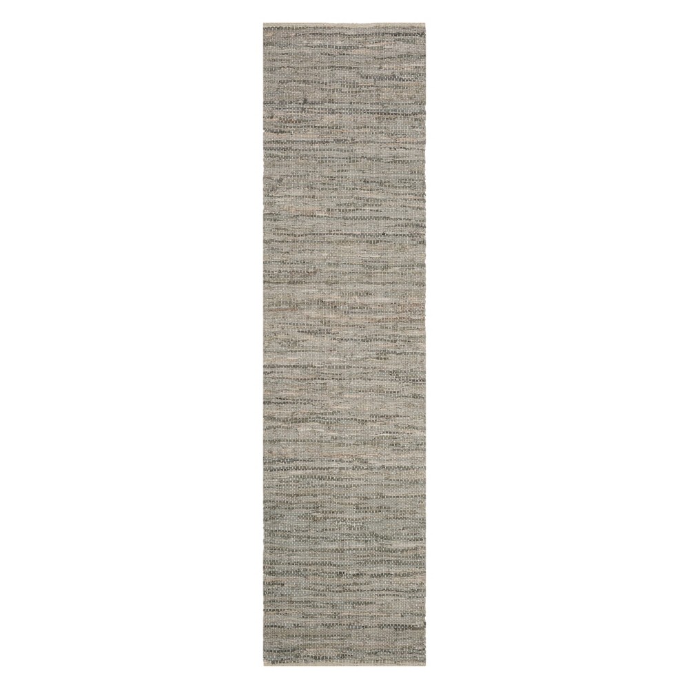  Solid Woven Accent Rug Gray