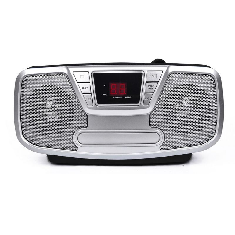 Bluetooth Portable CD Boombox with AM/FM Radio, Black, 1 of 6
