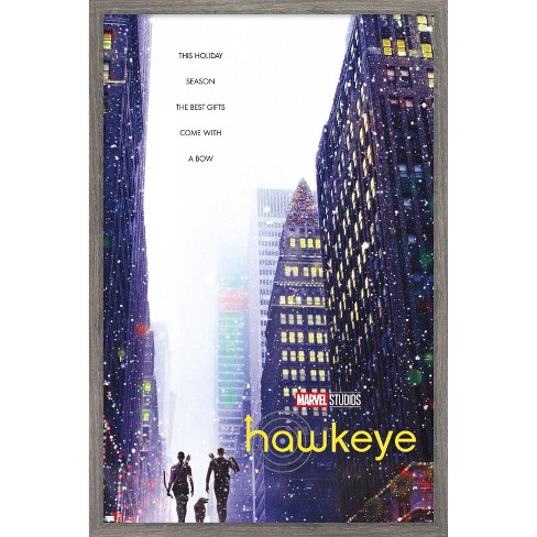 Marvel Hawkeye - Street One Sheet Wall Poster, 14.725 inch x 22.375 inch, Framed, FR22258BWD14X22EC