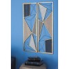 Modern Metal Abstract Wall Decor Set of 2 Brown: Geometric Iron Art, Vertical Display - CosmoLiving by Cosmopolitan - 2 of 4