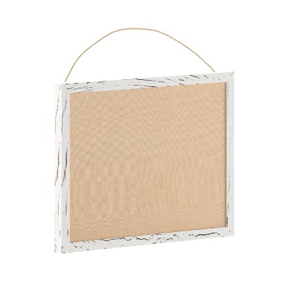 Emma and Oliver Wall Mount Linen Board with Wooden Push Pins