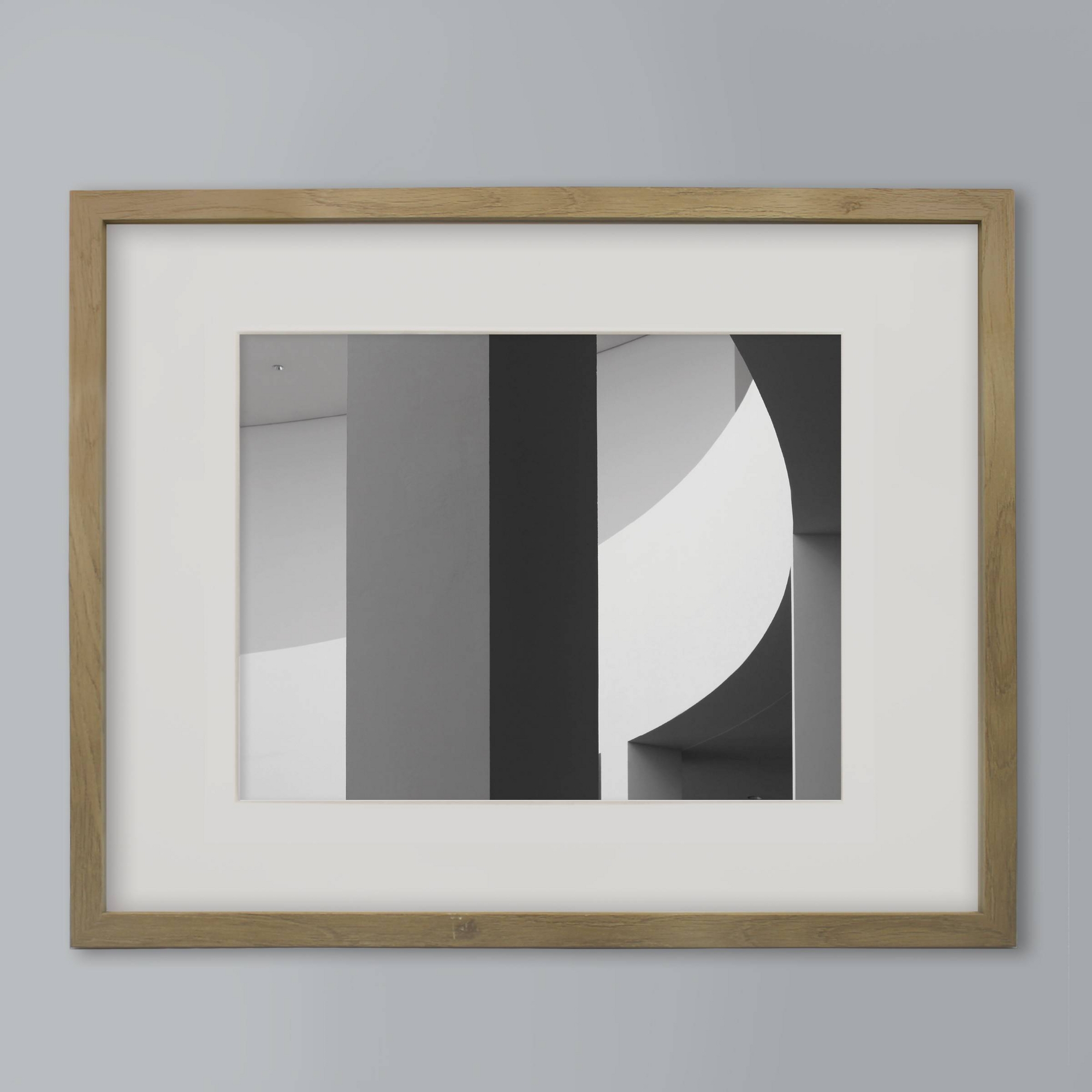 16" x 20" Matted to 11" x 14" Thin Gallery Frame Natural - Threshold™