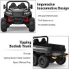 Coucheta 24V 4WD Ride On Dump Truck with Remote Control, 2 Seater Kids Electric Toy Truck with Dump Bed & LED Lights - 4 of 4
