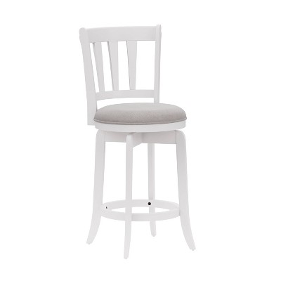 25.5" Presque Isle Wood Swivel Counter Height Barstool White - Hillsdale Furniture