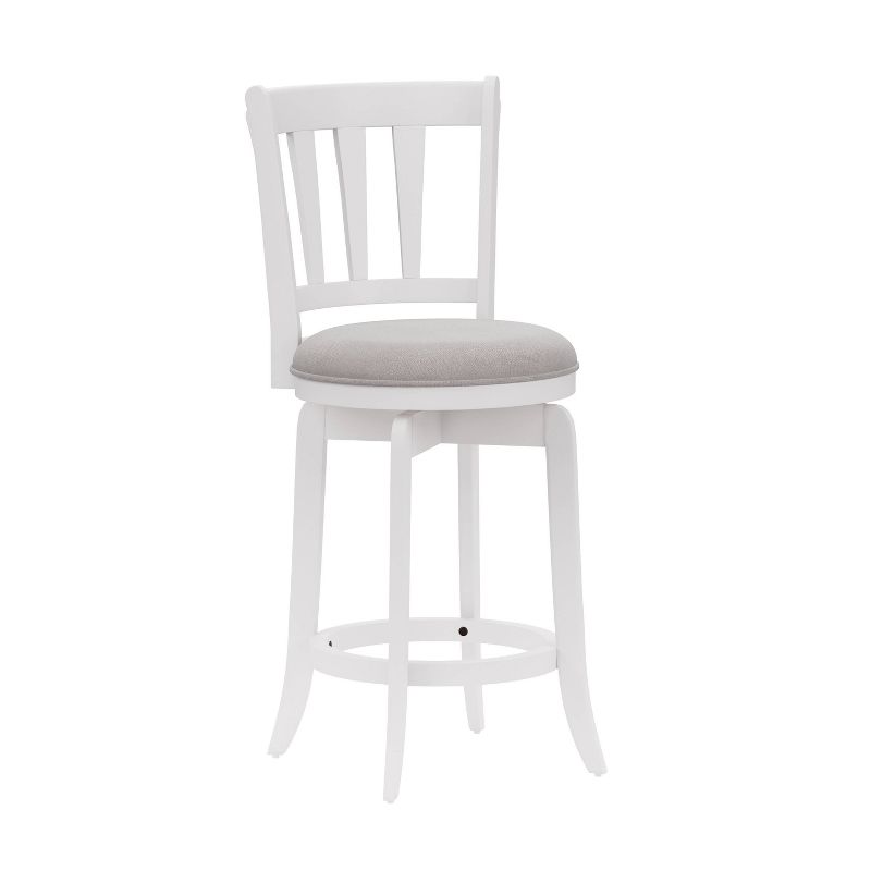 25.5&#34; Presque Isle Wood Swivel Counter Height Barstool White - Hillsdale Furniture, 1 of 14