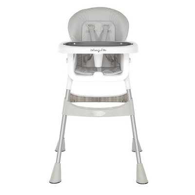 Gray and White Portable Convertible High Chair with Adjustable Tray
