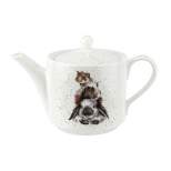 Royal Worcester Wrendale Designs Piggy In The Middle 1 Pint Teapot, 1 Pint