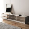 Luck Live Modern TV Stand for  Tvs up to 100" Media Centerw/ Drawer & Off-white - 3 of 4