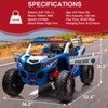 2-Seater 24V Ride-On UTV – Powerful 4WD Electric Car for Kids with Remote Control, Shock Absorbers, Leather Seats, Music & Lights - 3 of 4