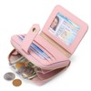 FATMOON Women's PU Slim Wallet - 6 Card Slots, ID Window & Zippered Coin Pocket - Compact Organizer for Everyday Use,Travel - 4 of 4