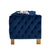 84" Chesterfield Velvet Sofa, Modern Tufted Couch with Gold Metal Arms, 700lb Capacity & Striped Pillows, Solid Wood Frame - 2 of 4