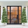 Coucheta 3/4/5/6 FT Artificial Cedar Topiary Trees 2-Pack, UV Resistant Fake Plants in White Pot for Outdoor Indoor Decor, Christmas Evergreen Decor - 3 of 4