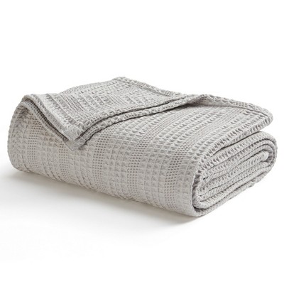 Market & Place 100% Cotton Waffle Striped Bed Blanket