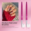 MelodySusie Nail Art Liner Brushes 5Pcs - Rose Pink - 4 of 4