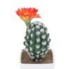Unique Bargains Artificial Plants Flowering Cactus in Pot Plastic 3.03"x3.03"x7.87" 1 Pcs - 4 of 4