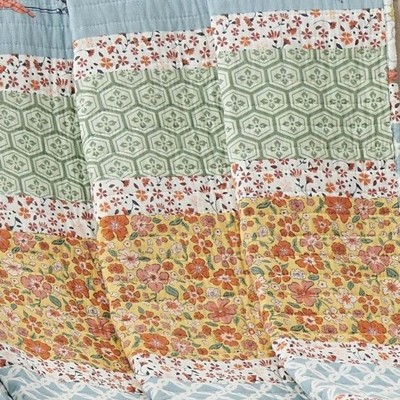 Boho Chic Reversible Cotton Patchwork Throw Blanket