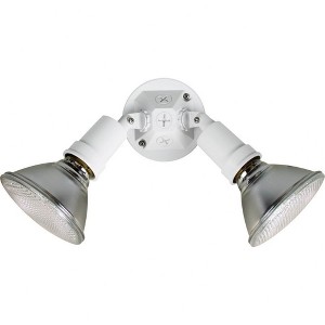 Progress Lighting Par Collection 2-Light Outdoor Wall Light in Antique Bronze, Polycarbonate, Wet Rated - 1 of 2