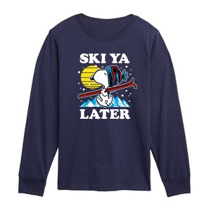 Boys' - Peanuts - Ski Ya Later Long Sleeve Graphic T-Shirt - 1 of 4