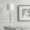 Uttermost Sussex Nickel Buffet Lamp – 35" Tall, Crystal & Marble Base, White Linen Drum Shade, Polished Finish - 3 of 4