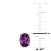 EVERLY JEWELRY | 14k White Gold 3 1/3 CT TGW Simulated Alexandrite Oval Solitaire Stud Earrings - 3 of 3