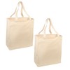 Port Authority Ideal Durable Eco- Friendly Twill Over-the-Shoulder Grocery Tote (2 Pack) - Natural - 2 of 4