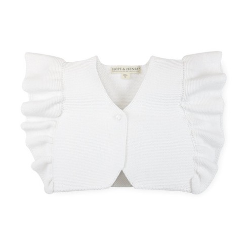 Hope & Henry Girls' Ruffle Sleeve Sweater Vest, Kids : Target