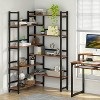 LITTLE TREE 70.8" 8 Tier Corner Bookshelf Brown - 2 of 4