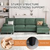 Celebalcony 106" Modular Upholstered Sectional, 3-Piece U-Shaped Sectional for Living Room - 2 of 4
