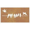 vidaXL Patio Wall Decoration 41.3"x21.7" Corten Steel Bird Design - 4 of 4