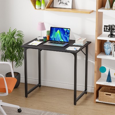 Black Adjustable Height Wood Computer Desk with Drawer