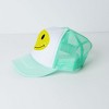 The Juniper Shop Distressed Smiley Face Youth Foam Trucker Hat - 2 of 2