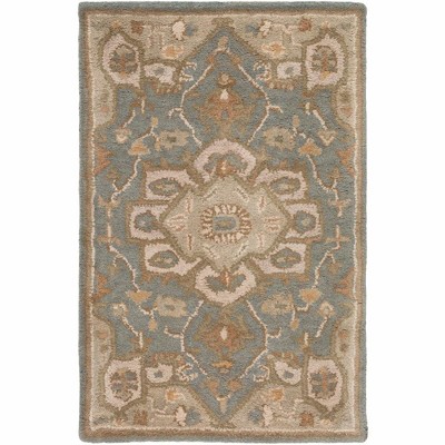 Mark & Day Roblin 4'x6' Rectangle Tufted Indoor Area Rugs Medium Gray: Handmade Wool, Stain-Resistant, Traditional Style