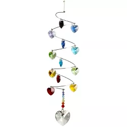 Woodstock Chimes Woodstock Rainbow Makers Collection, Crystal Spiral, 9'' Rainbow Hearts Crystal Suncatcher CS23