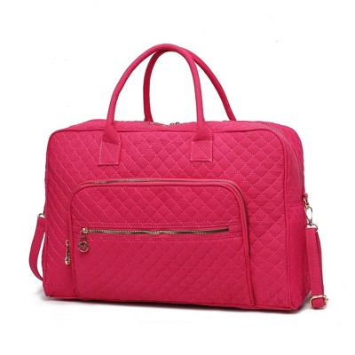 MKF Collection Jayla Solid Quilted Cotton Women’s Duffle Bag by Mia K