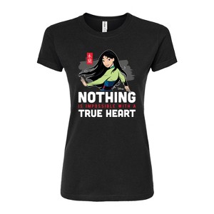 Women's - Disney - Nothing Is Impossible With A True Heart Fitted Graphic T-Shirt - 1 of 3