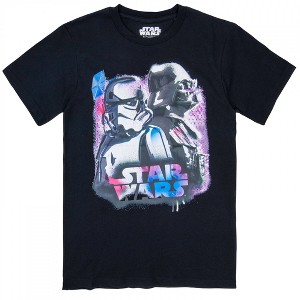 Mens Star Wars Neon Darth Vader and StormtrooperT-Shirt - 1 of 3