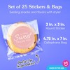 Big Dot of Happiness Pink Simple Script Thank You Stickers and Clear Cookie Bags, Cellophane Treat Bags 4.25x7 IN for Candy or Baked Goods - 25 Count - 4 of 4