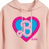 Women's - Barbie - Heart Crest Cropped Graphic Hoodie - 2 of 3