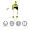 HalloweenCostumes.com One Size Fits Most   Dr. Seuss The Grinch Plush Costume Hoodie Hat for Adults and Teens, Green - 3 of 4