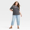 Women's Peanuts Snoopy Bow Short Sleeve Graphic Oversized T-Shirt - Gray - 3 of 3